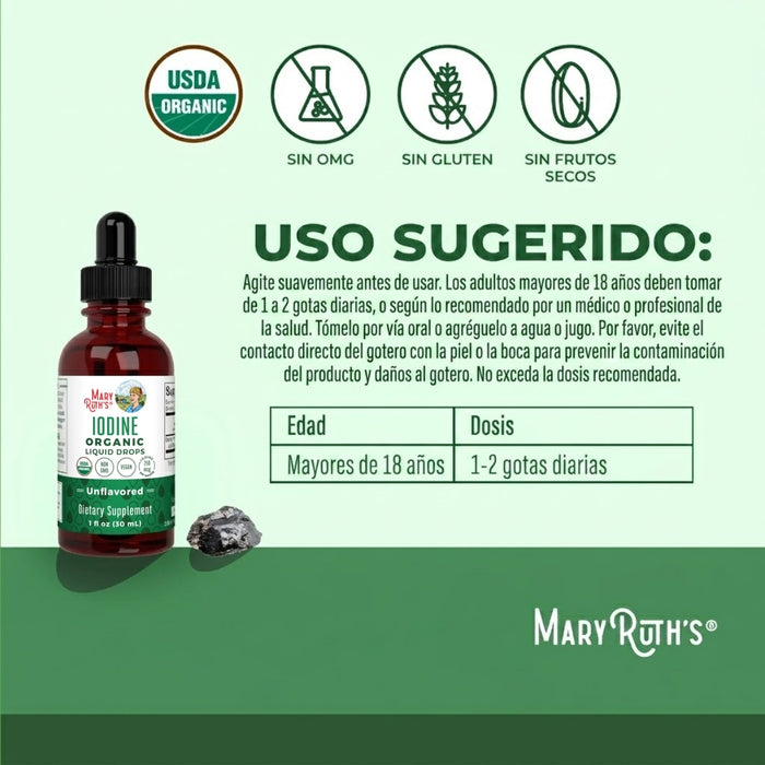 Yodo Organico, Liquido 30 ml (1 fl oz), Mary Ruth's