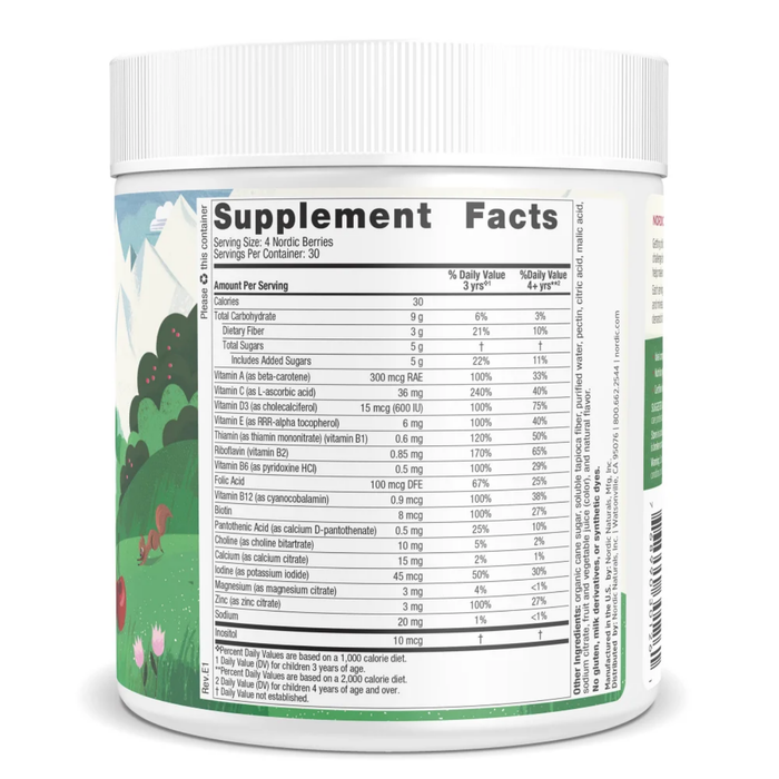 Multivitamínico para Niños Sabor Frutos Rojos, Nordic Berries® (120 gomitas), Nordic Naturals