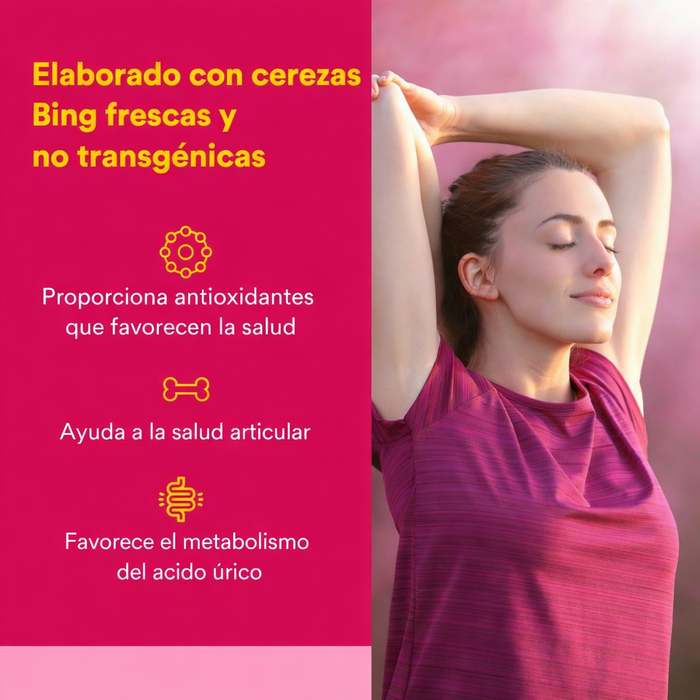 Concentrado de Cereza Alta Potencia 500 mg CherryRich® (90 softgels), Natural Factors