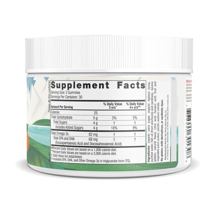 Omega-3 82 mg Sabor Mandarina (60 gomitas), Nordic Naturals