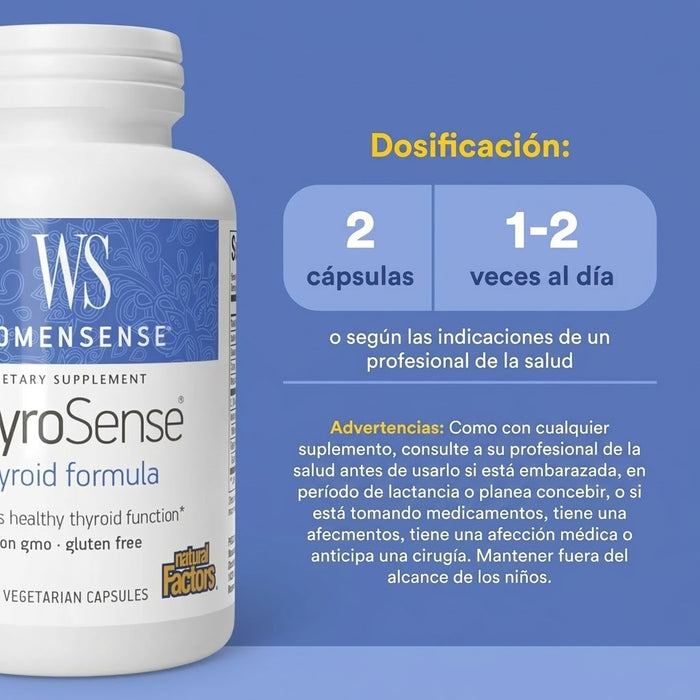 Formula Tiroides WomenSense® ThyroSense® (60 vcap), Natural Factors