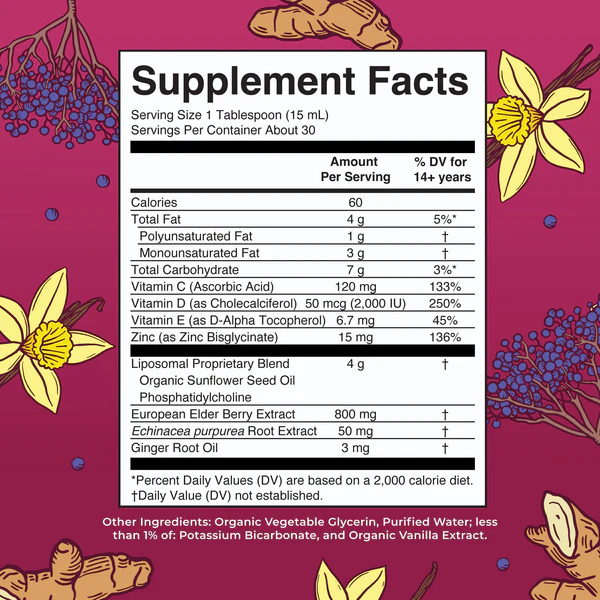 Inmunidad 7 en 1 Liposomal (15.22 fl oz/450ml), Mary Ruth´s