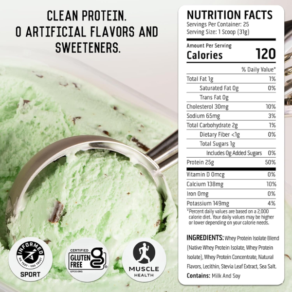 Proteína de Whey Sabor Chocolate con Menta (27.3 oz 775 g), Ascent