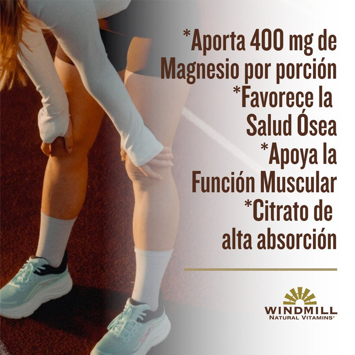 Citrato de Magnesio 400 mg (60 tabs), Windmill