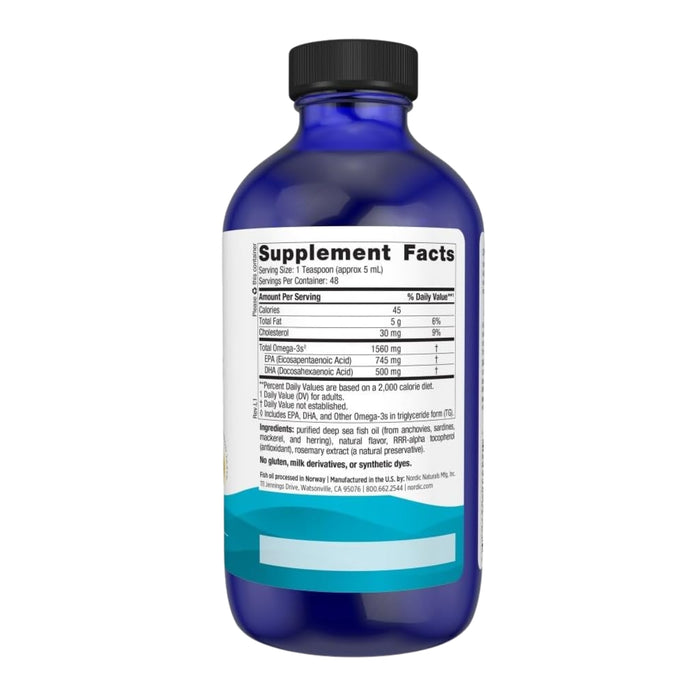 Omega-3 1560 mg Sabor Limón (8 fl oz 237 ml), Nordic Naturals