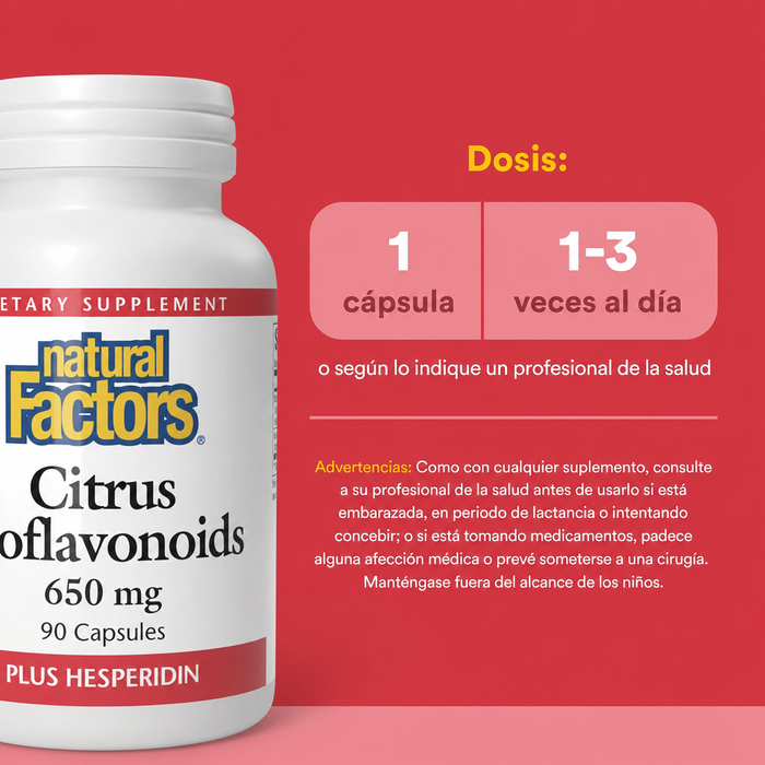 Bioflavonoides Citricos  650 mg (90 caps), Natural Factors