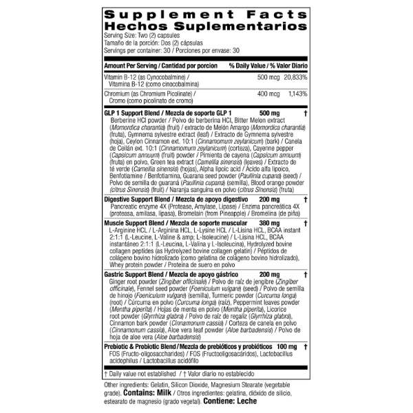 Salud Digestiva GLP-1 (60 caps), Bio Nutrition VITABUENA Salud Digestiva GLP-1 (60 caps), Bio Nutrition VITABUENA