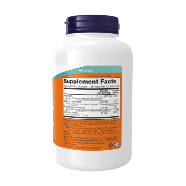 Calcium and Magnesium with Vitamin D3 &amp; Zinc (120 SOFTGEL) / Calcium &amp; Magnesium + D3