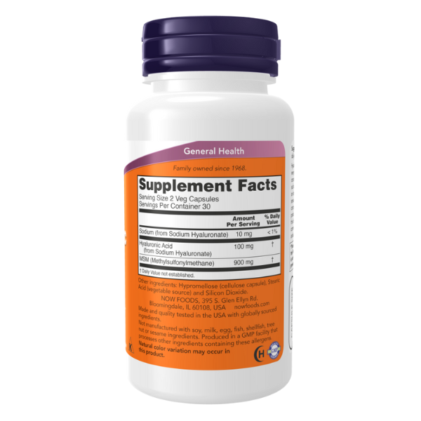 Acido Hialuronico 50mg con MSM (120 veg caps)