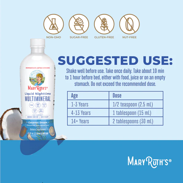 Multimineral Night Liquid 32oz(946ml) Mary Ruth