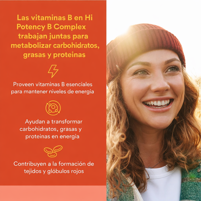 Complejo B de Alta Potencia 50 mg (90 caps), Natural Factors