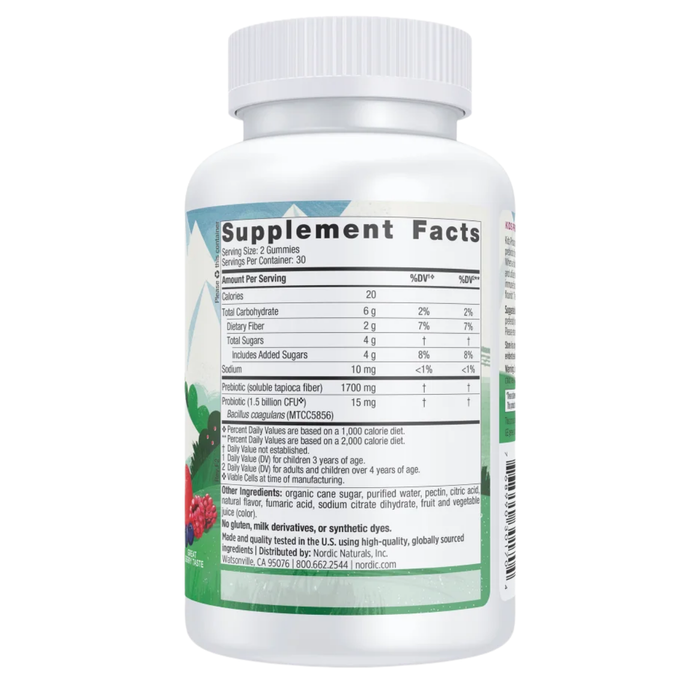 Probiótico para Niños Sabor Frutos Rojos (60 gomitas), Nordic Naturals