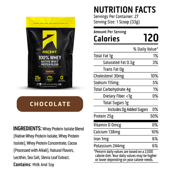 Proteína Sabor Chocolate (4 lb), Ascent
