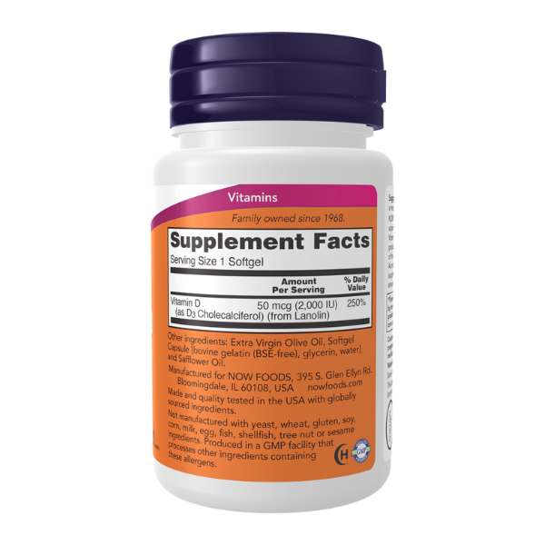 Vitamina D3 2000 UI (30 softgels)