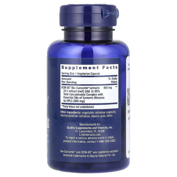 Super Bio-Curcuma® Extracto de curcuma (60 veg caps), Life Extension