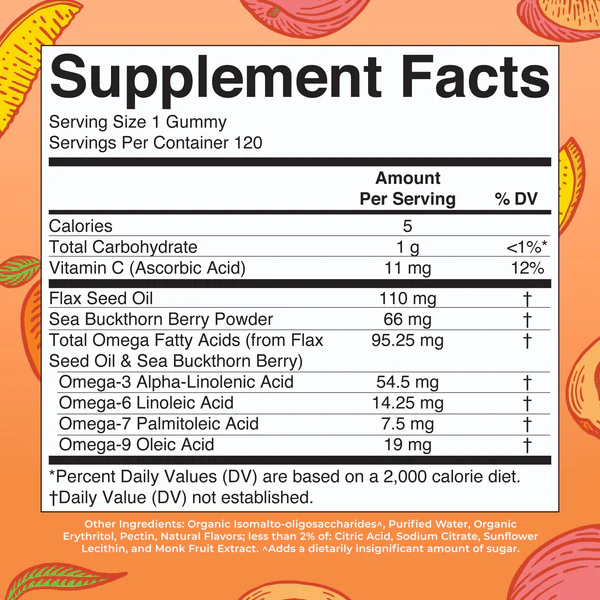 Omega 3-6-7-9 Gummies 120 units Mary Ruth