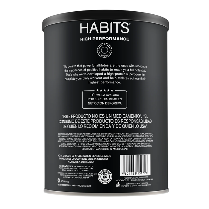 Proteína de Alto Rendimiento Sabor Vainilla (1078 g), Habits