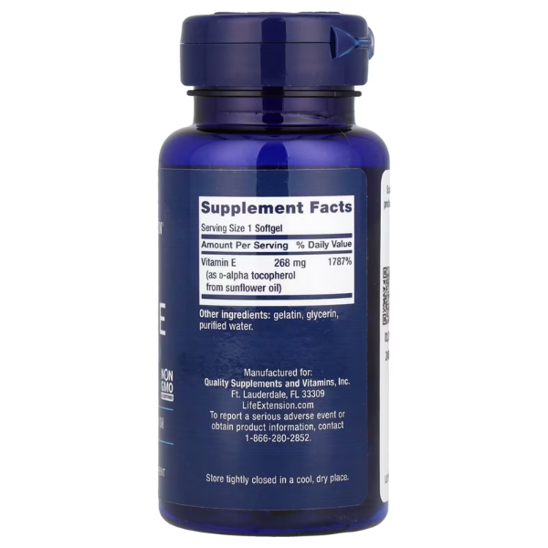 Super Vitamina E 268 mg (400 UI) (90 softgels), Life Extension