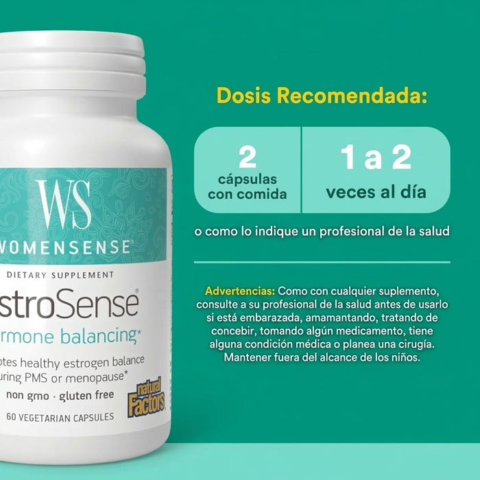 Balance Hormonal WomenSense® EstroSense® (60 vcap), Natural Factors