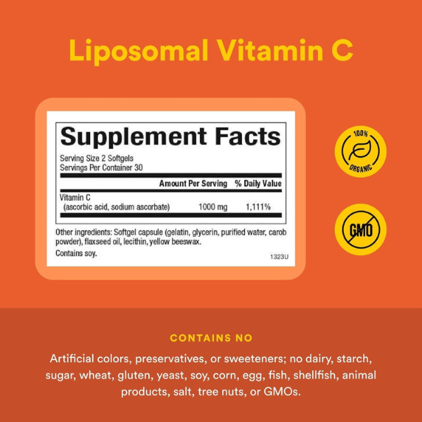 Vitamina C Liposomal 1000 mg (60 softgels), Natural Factors