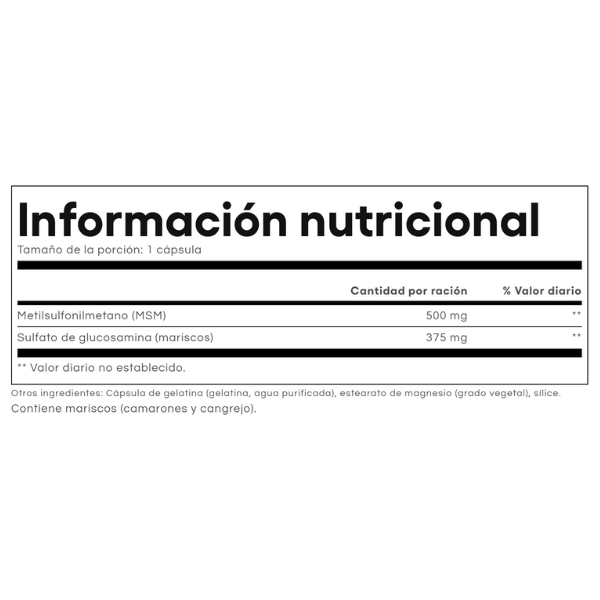 MSM y Sulfato de Glucosamina (180 caps), Natural Factors