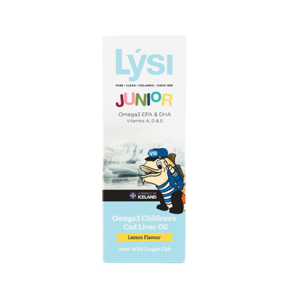 Aceite de Higado de Bacalao Junior Sabor Limón (240 ml), Lysi