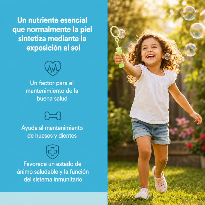 Vitamina D3 para Niños Sabor Fresa 10 mcg (400 IU) (100 tabs masticables), Natural Factors