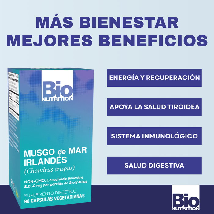 Musgo Marino Irlandés 2250 mg (90 caps), Bio Nutrition