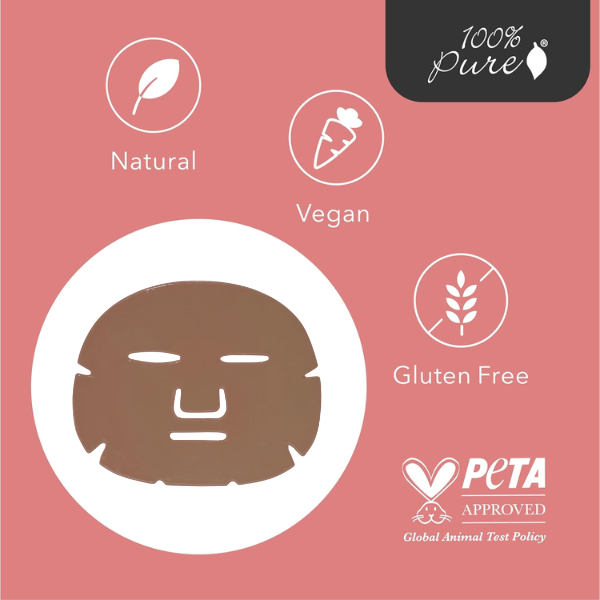 Mascarilla Revitalizante de Cafeína (1 pieza), 100% Pure