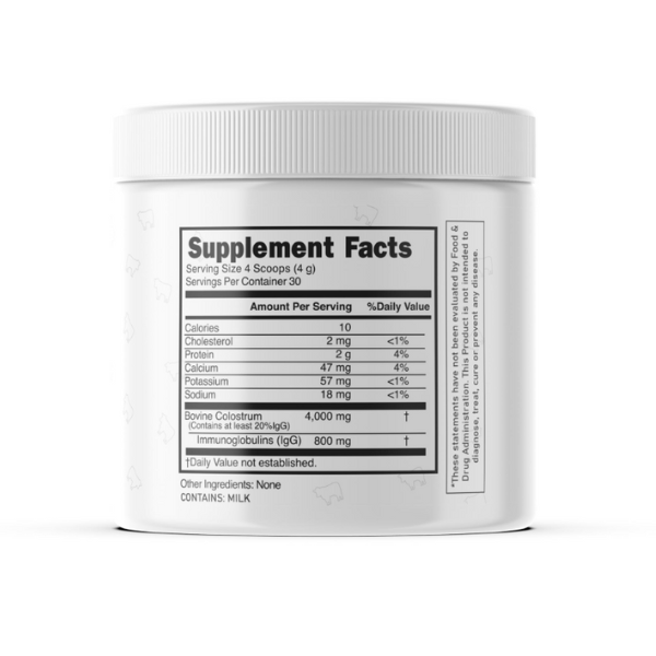 Calostro Bovino 4000 mg (120g/ 4.23oz), Humble