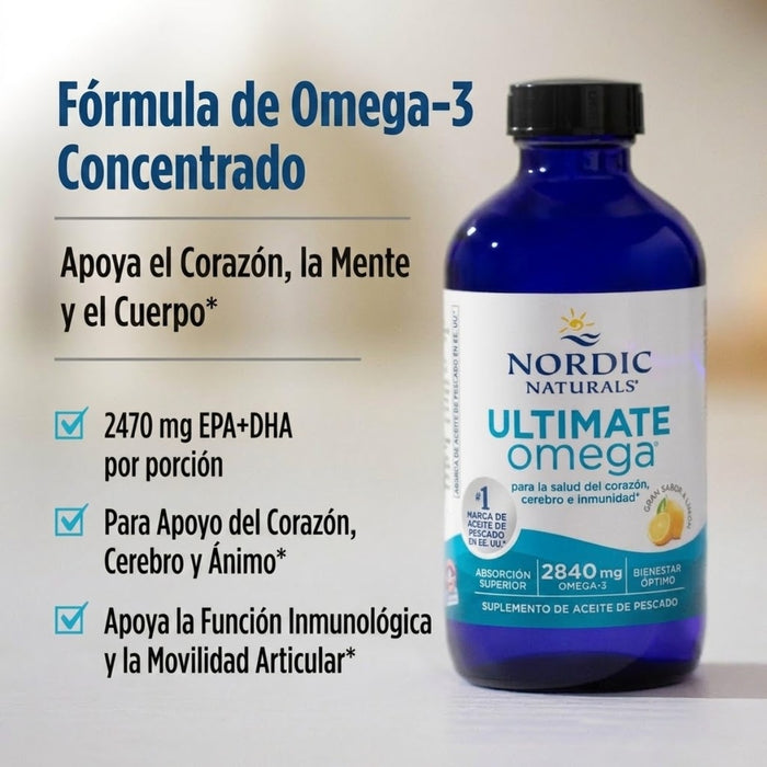 Ultimate Omega 2840 mg Sabor Limón (4 fl oz 119 ml), Nordic Naturals