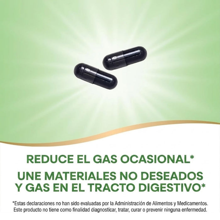 Carbón Activado Vegetal 560 mg (100 caps), Nature's Way