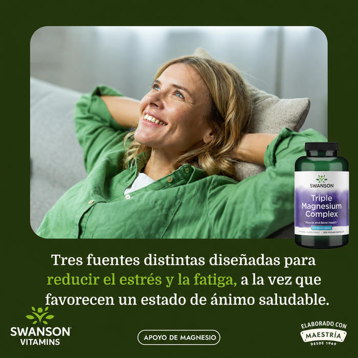 SWANSON Triple Magnesium Complex (100 CAPS/400mg)/ Triple Magnesium Complex
