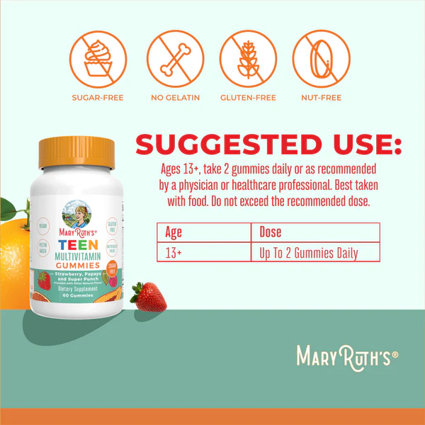 Teen Multivitamin Gummies 60 Gummies Mary Ruth