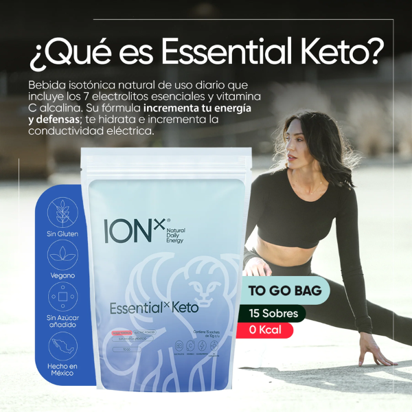 Electrolitos Essential Keto To Go Sabor Toronja (150 g), ION X