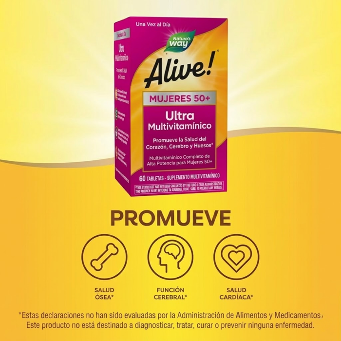 Multivitaminico De Ultra Potencia Mujeres +50 (60 tabs), Nature's Way