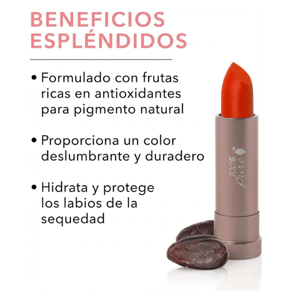 Labial de Cacao Butter con Fruit Pigmented® Cactus Bloom (0.15 oz 4.5 g), 100% Pure
