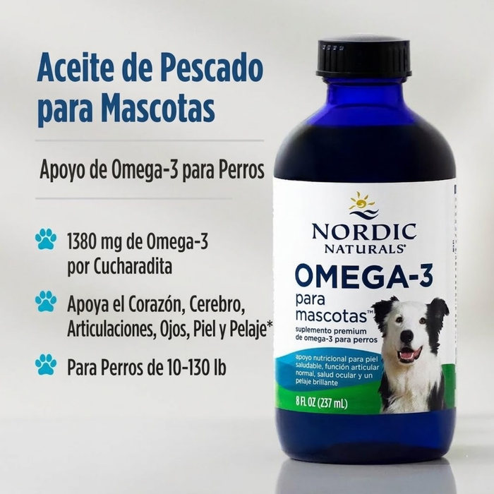 Omega-3 para Mascotas 237 ml (8 fl oz), Nordic Naturals
