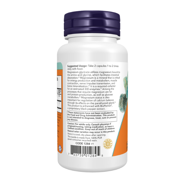 Glicinato de Magnesio con BioPerina® (60 veg caps)