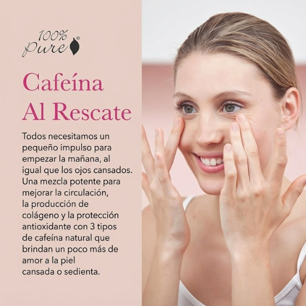 Crema para Contorno de Ojos de Café (0.3 fl oz 8 ml), 100% Pure