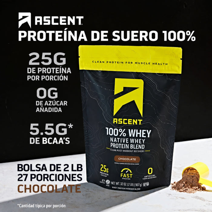 Kit #2 Proteína Whey Chocolate 454 g (2 pack), Ascent