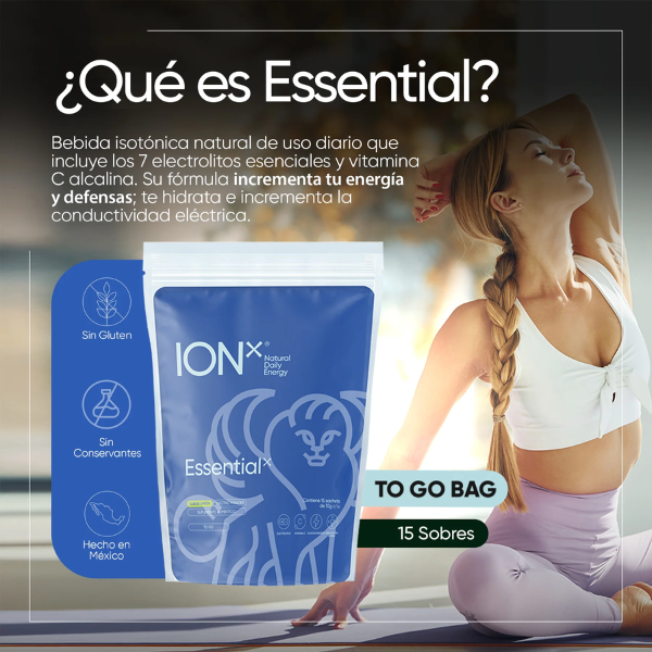 Electrolitos Essential To Go Sabor Limón y Miel (150 g), ION X