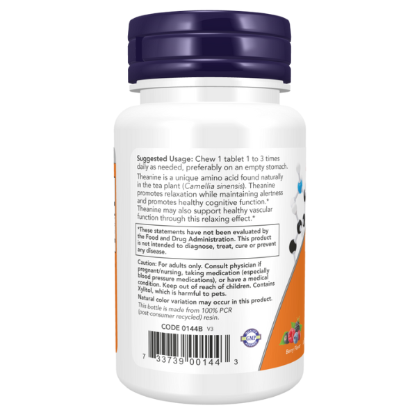 L-Theanine 100 mg (90 Tabletas masticables)