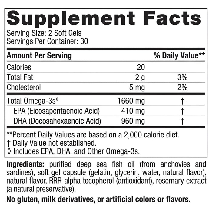 DHA Xtra Sabor Fresa 1660mg (60 sofgtels), Nordic Naturals