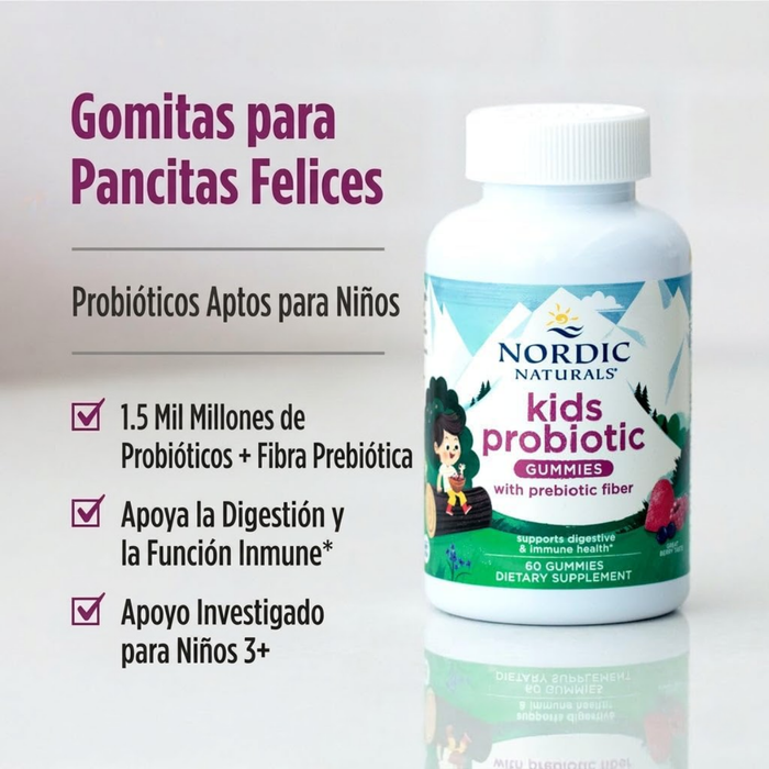 Probiótico para Niños Sabor Frutos Rojos (60 gomitas), Nordic Naturals