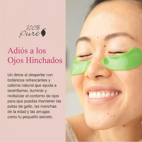 Parches Hidratantes para Ojos (2 piezas), 100% Pure