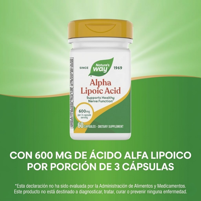 Acido Alfa Lipoico 600 mg (60 caps), Nature's Way