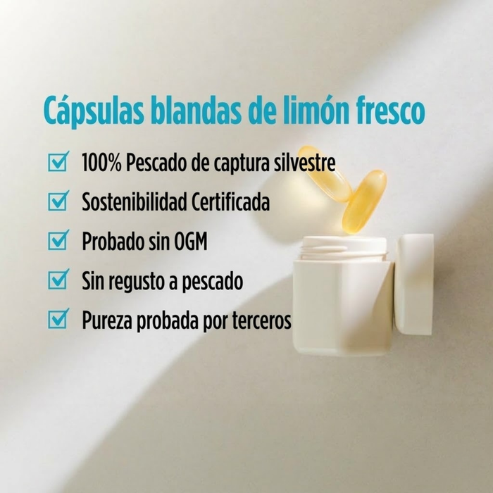 Ultimate Omega 650 EPA 450 DHA Sabor Limón (60 softgels), Nordic Naturals