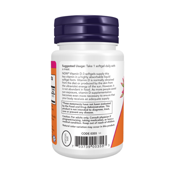 Vitamina D3 2000 IU (120 softgels)