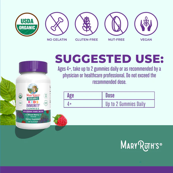 KIT #3 Multivitaminico para Niños + Omega-3 para Niños + Inmunidad para Niños, Mary Ruth's